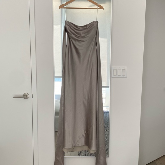 Dana Foley Champagne Evening Tube Dress brand new - Picture 2 of 6